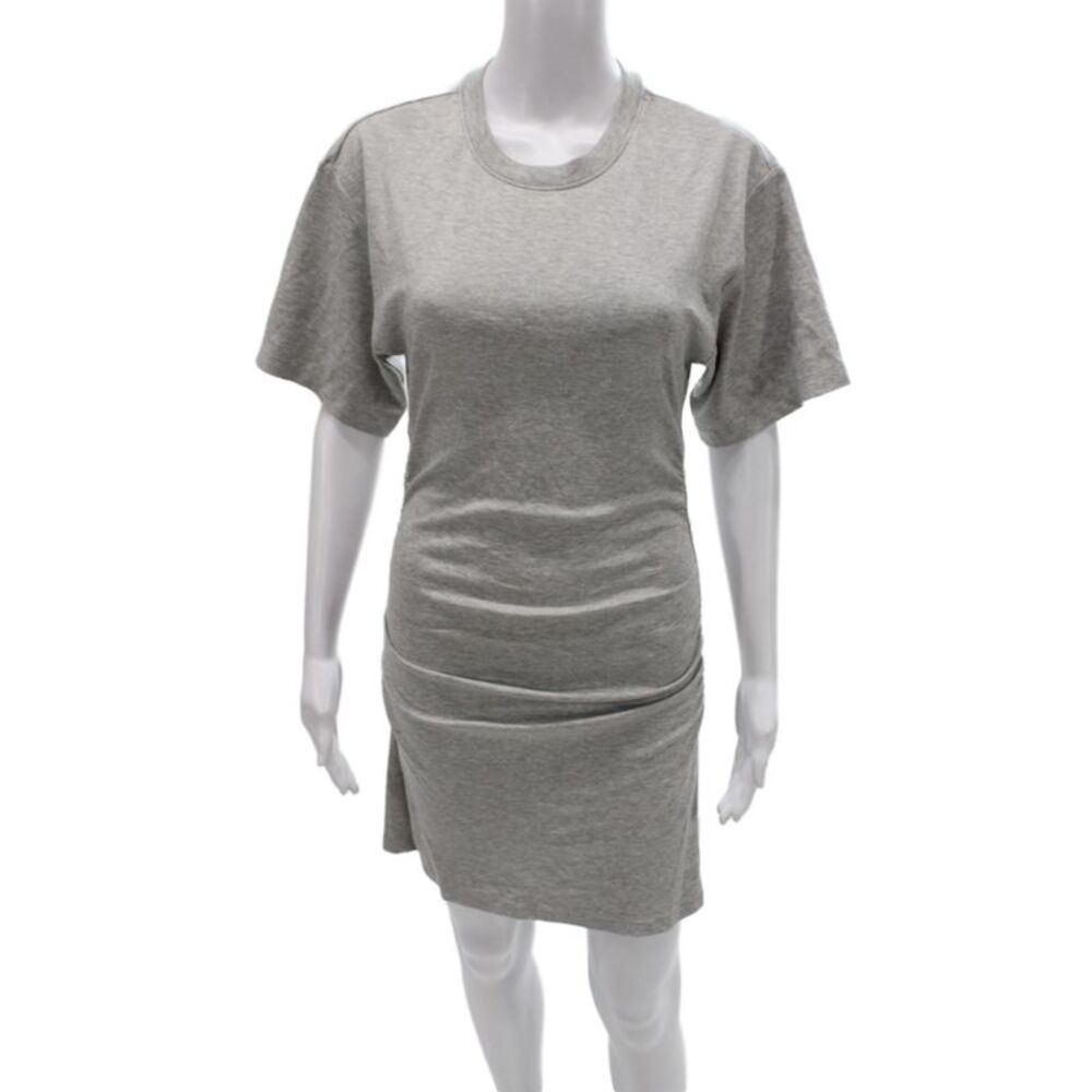 Kookai Womens T-Shirt Dress Gray Cotton Short Sleeve Mini Size 6